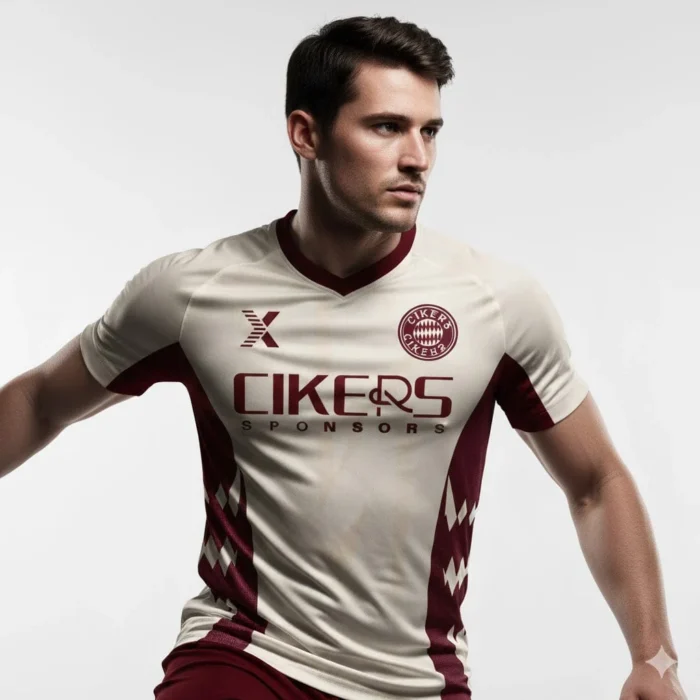 Custom Soccer Jersey – Abstract Geometric Maze Pattern & Crew Neck